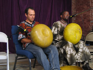 Adam Playing Mbira with Musekiwa